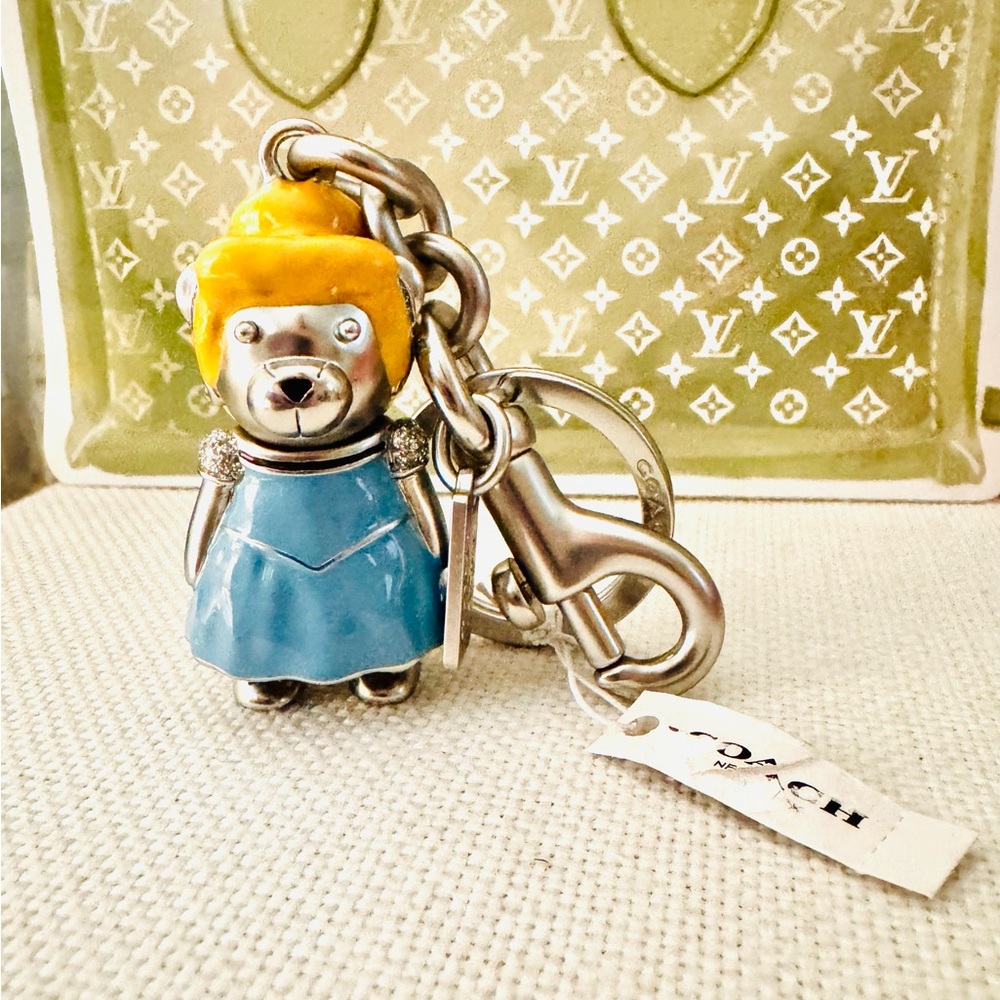 Coach Disney Bear Key Holder - Yellow and Blue - Picture 8 of 10